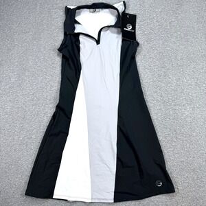 NEW Foray Golf Dress Women's XS Black White Colorblock Sleeveless Sportswear